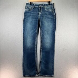 Silver Suki Slim Boot Jeans Womens 31x33 Blue Medium Wash Stitch‎ Denim Comfort